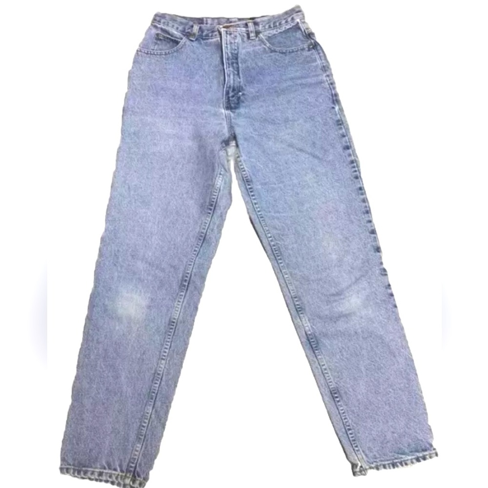 VTG Eddie Bauer Classic Fit Faded Blue Denim Mom Jeans Size 12
